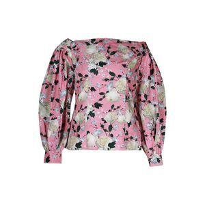Erdem Off-Shoulder Top in Pink Cotton